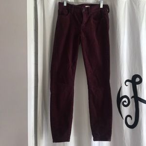 Red Corduroy J Crew Pants